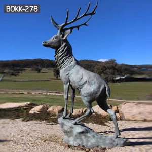 Life Size Deer Sculptures Outdoor Deer Sculptures Bronze Deer Statue for Garden BOKK-268