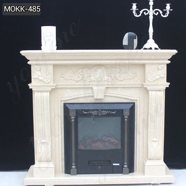  » Buy New Design Cheap Beige Marble fireplace Surround in Factory Price MOKK-485 Featured Image