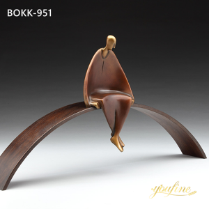  » Abstract Bronze Sculpture Carol Gold Hotel Decor for Sale BOKK-951