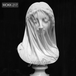  » White Marble Veiled Vestal Virgin Statue Replica for Sale MOKK-217