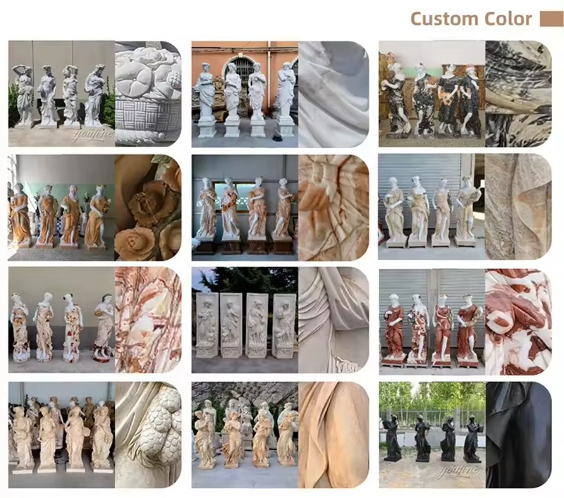 color customization of marble statues