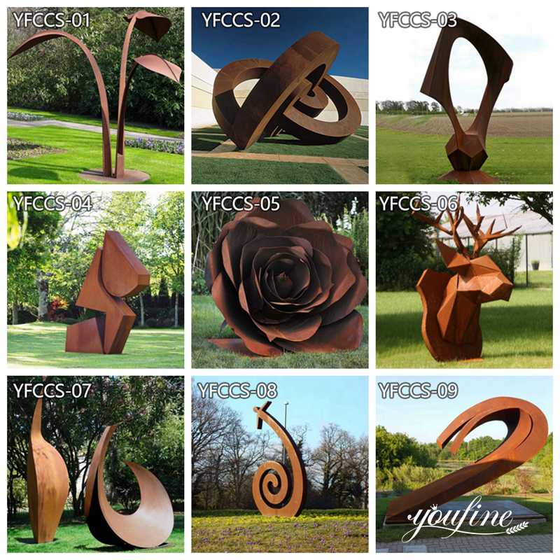 corten steel garden sculpture - YouFine Sculpture (1)