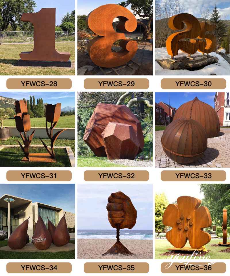 corten steel garden sculpture - YouFine Sculpture (2)
