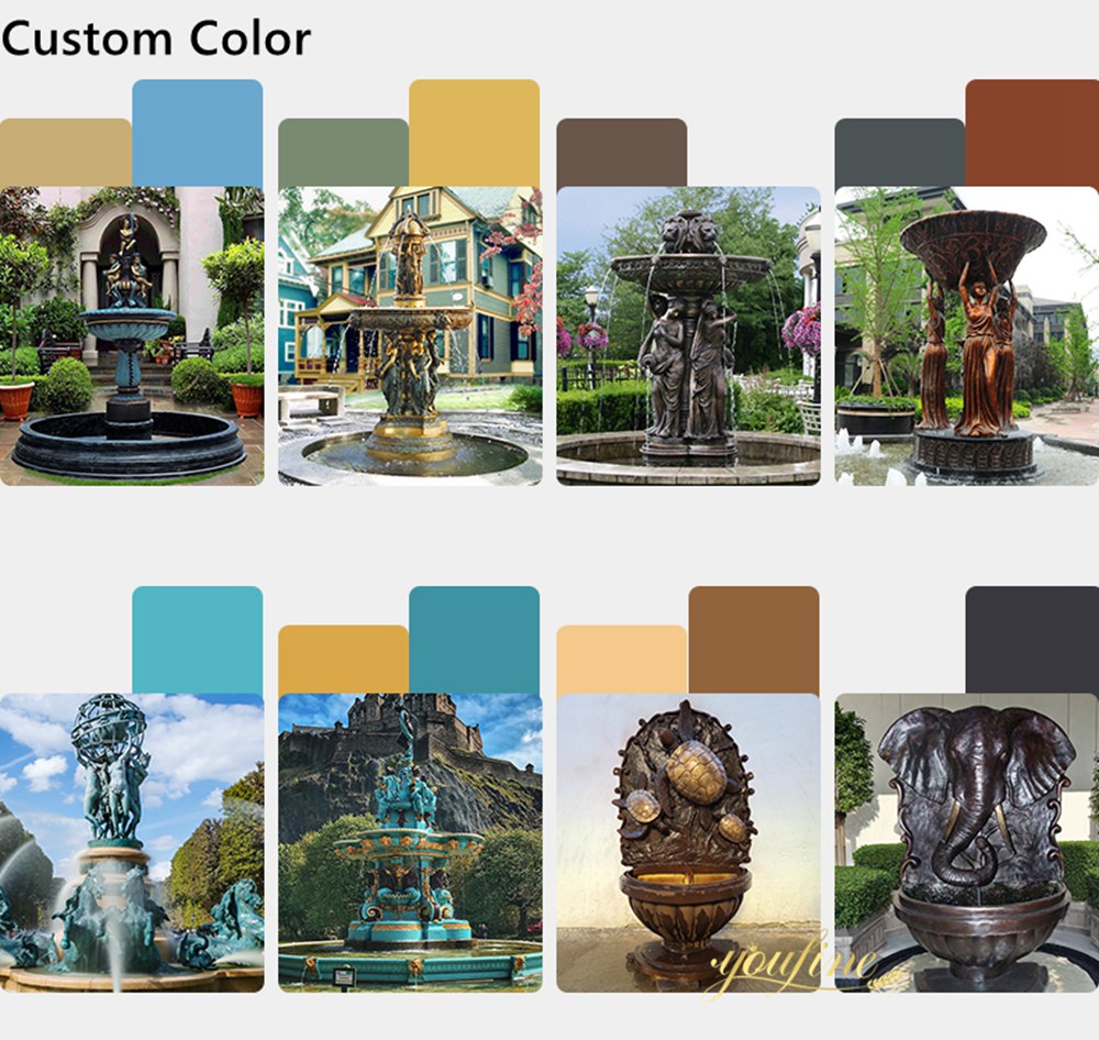 custom colors for bronze water features