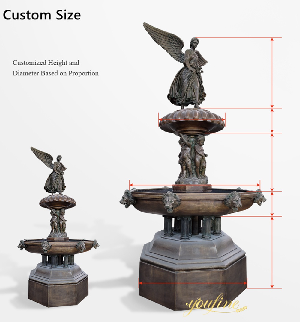custom sizes for bronze water features