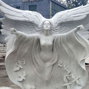 » Handcarved Garden Angel Statue Large Angel Sculpture