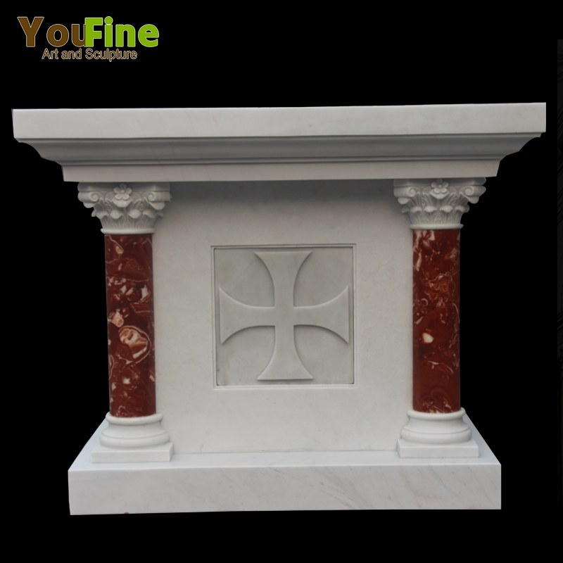 Religious Hand caved Marble Church Altar Table for Sale