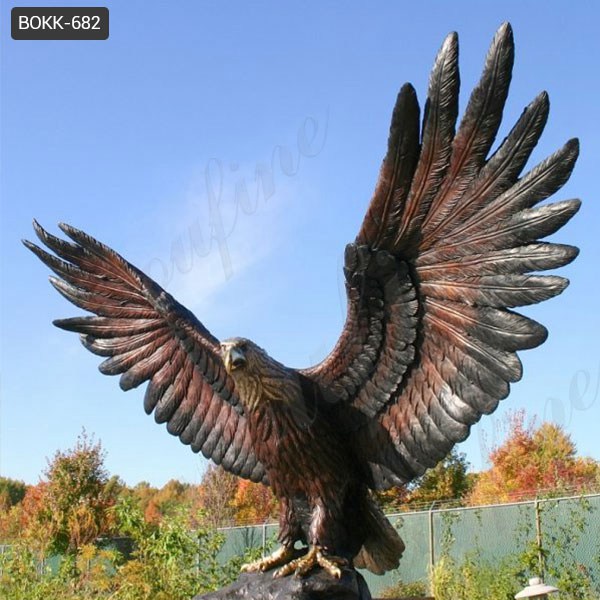 Large Antique Bronze Eagle Sculpture Animal Statue for Sale BOKK-682