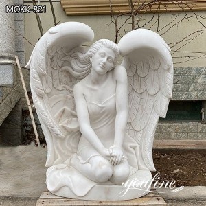  » Natural Marble Life-size Angel Statue Garden for Sale MOKK-821