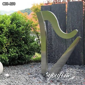 » Modern Stainless Steel Garden Harp Fountain for Sale CSS-250