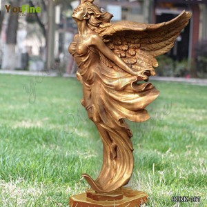 Custom Made Outdoor Bronze Angel Statue for Garden Decor Supplier BOKK-161