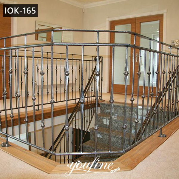 Wrought Iron Balustrades Interior Metal Stair Railing Wholesale IOK-165