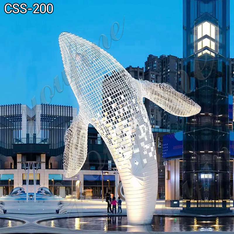 Garden Light Metal Whale Sculpture Factory Supply CSS-200