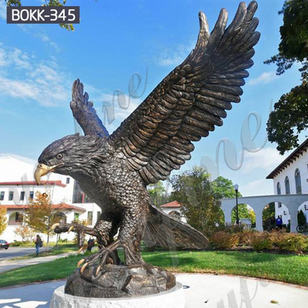 Outdoor Sculptures Metal Craft Large Bronze Eagle Sculptures BOKK-345