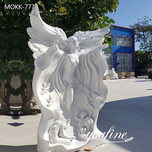  » Large Marble Angel Statues Garden Decor for Sale MOKK-777 Featured Image