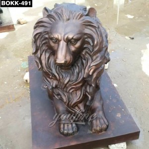  » Top Quality Bronze Outdoor Lion Statue Garden Decor for Sale BOKK-491