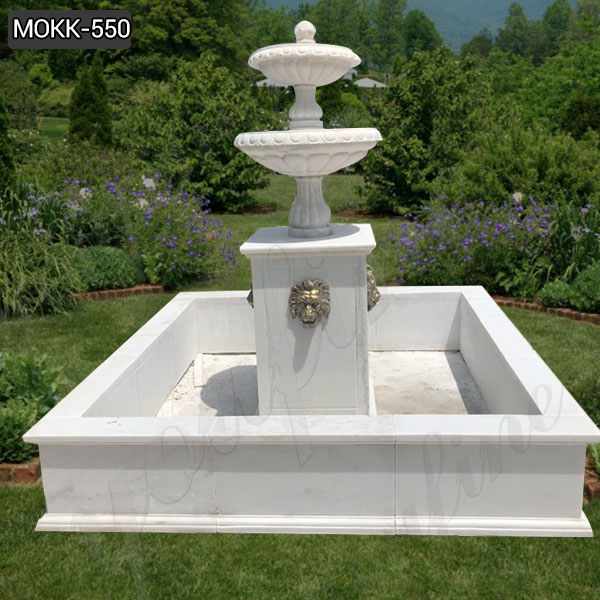 New Design Hand Carved Marble Water square Fountain for Garden Decor MOKK-550