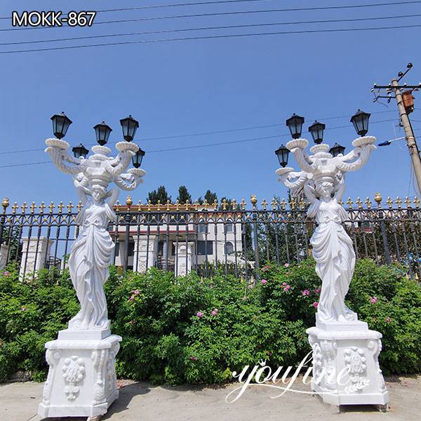  » Natural White Mable Antique Statue Lamp from Factory Supply MOKK-867 Featured Image