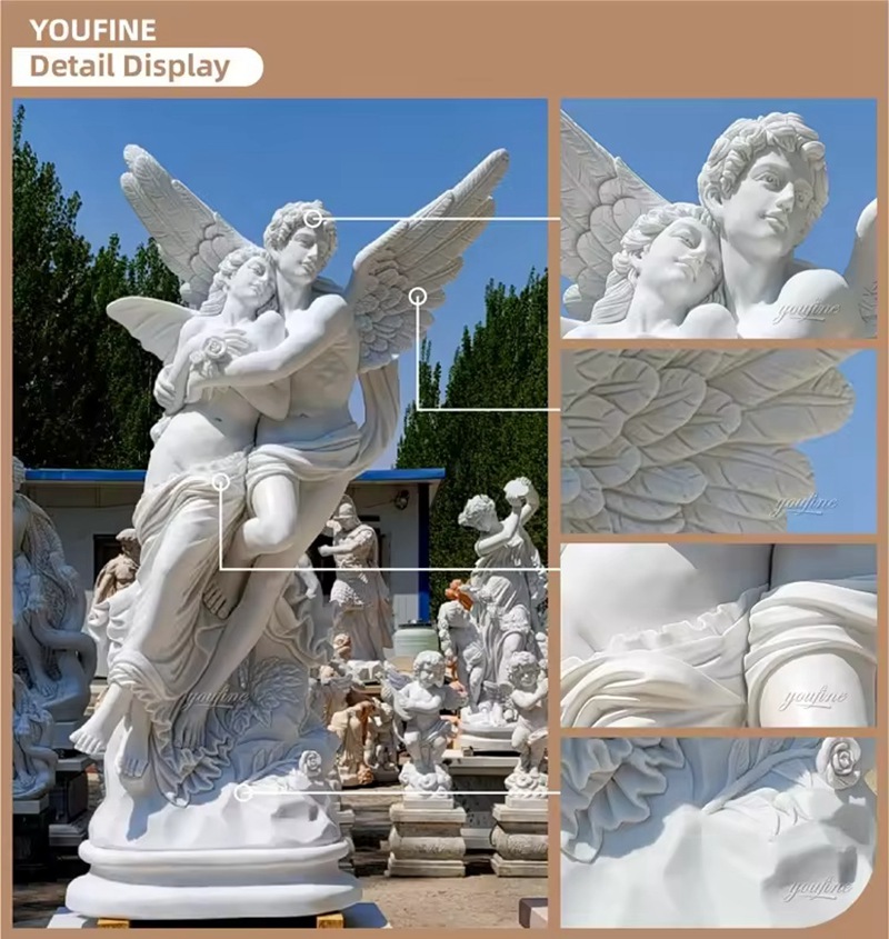 details display of marble statues