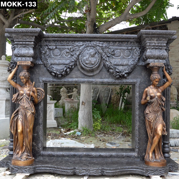  » Modern Marble Fireplace Mantel MOKK-133 Featured Image