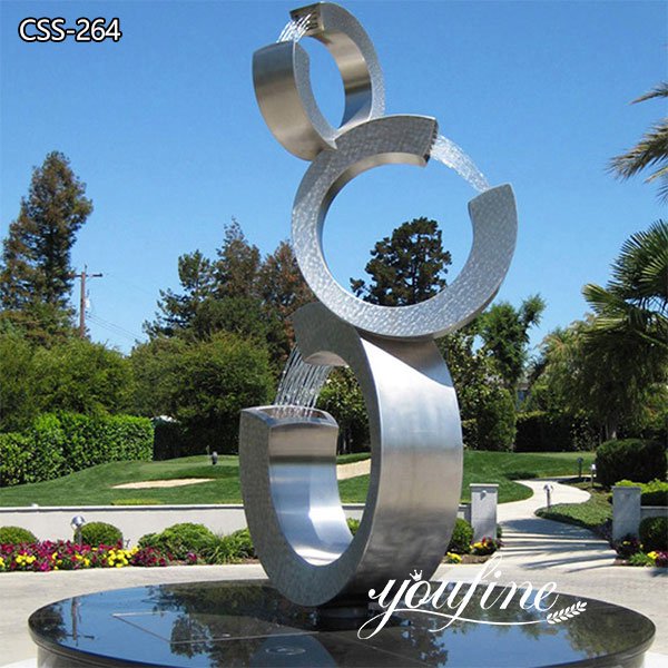Modern Outdoor Metal Sculpture Fountain Garden Decor for Sale