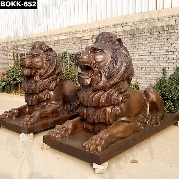 Copper Guardian Lion Statue BOKK-652