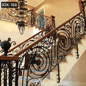  » Wrought Iron Balustrades Interior Metal Stair Railing Wholesale IOK-165