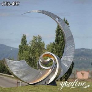 Abstract Outdoor Metal Contemporary Garden Sculpture for Sale CSS-497