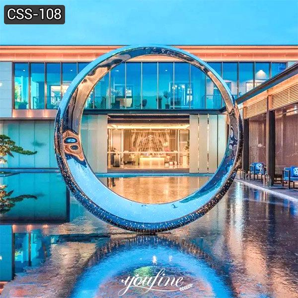  » High Polished Modern Stainless Steel Ring Sculpture Home Decor for Sale CSS-108 Featured Image