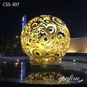  » Outdoor Lighting Decor Metal Hollow Ball Sculpture for Sale CSS-307