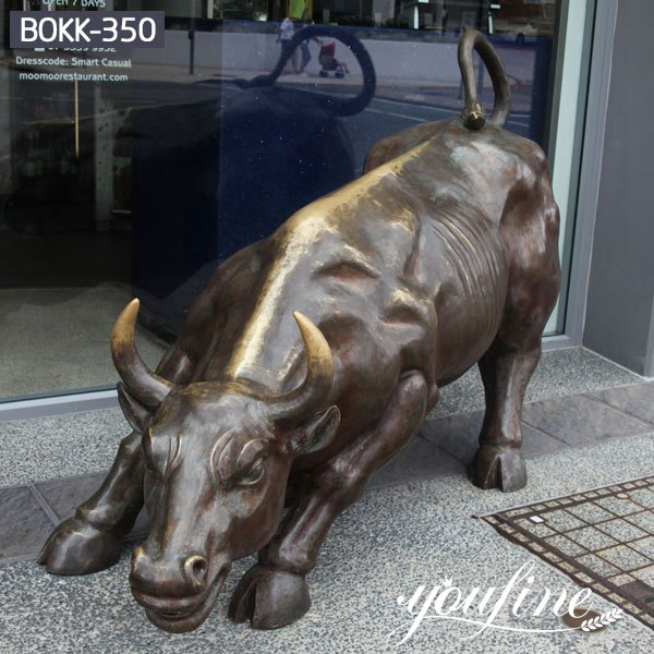 Fine Cast Bronze Wall Street Bull Statue for Sale BOKK-350