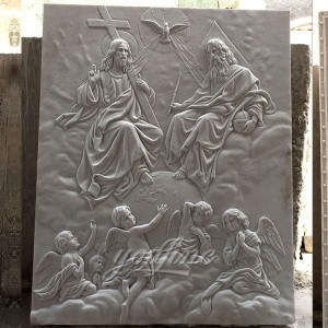  » Church wall decor holy family marble carving relief sculpture CHS-612