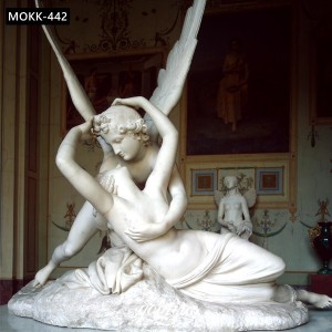 Cupid and Psyche Marble Statues Hand Carved Marble Sculpture for Sale MOKK-442