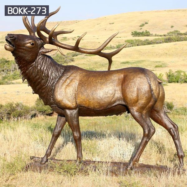 bronze raindeer statue