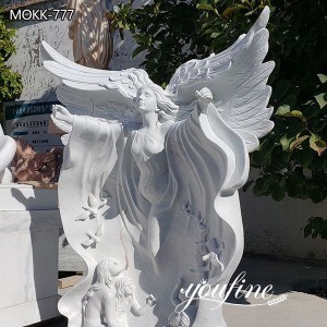  » Large Marble Angel Statues Garden Decor for Sale MOKK-777