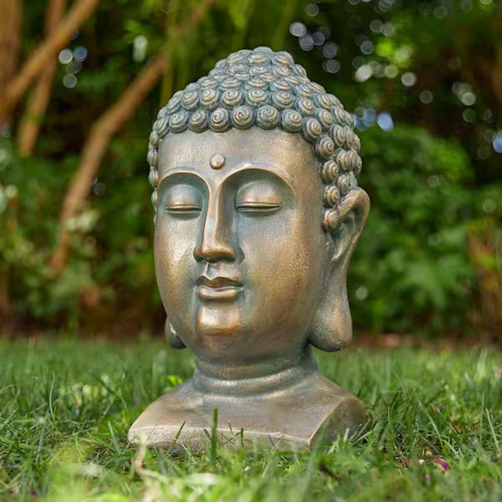 fake bronze Buddha head sculpture