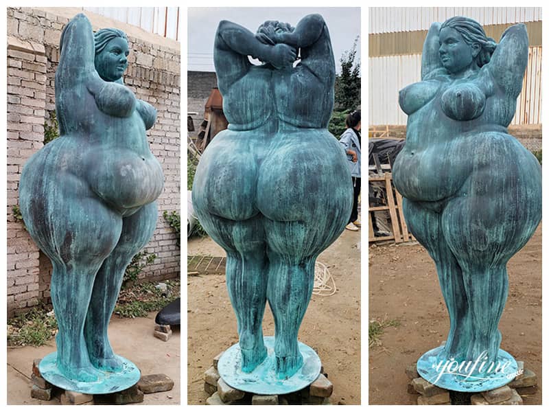 fat lady sculpture details