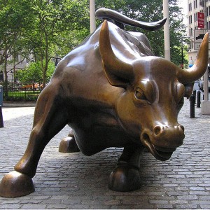 Famous New York Wall Street life size Bull Statue of Charging Bull BA-01