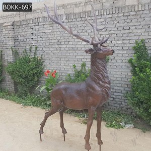 Outdoor Cast bronze deer statue for Garden Decor Factory Supply BOKK-697