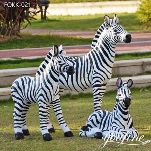  » Life Size Fiberglass Zebra Sculpture For Lawn FOKK-021