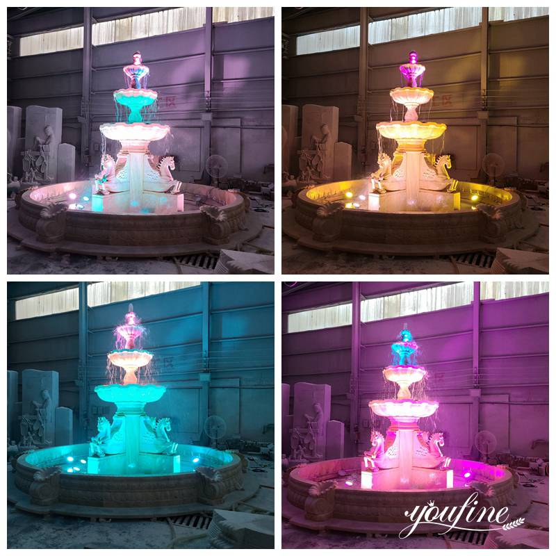 fountain with lights - YouFine Sculpture
