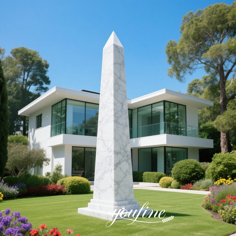 garden decor large marble obelisk sculpture