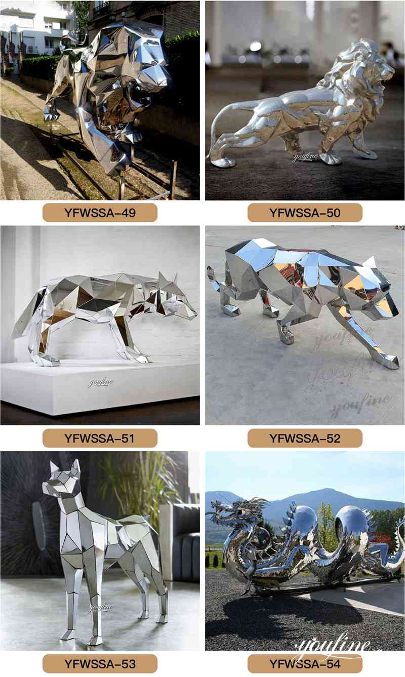 geometrical stainless steel animal sculpture - YouFine Sculpture (3)