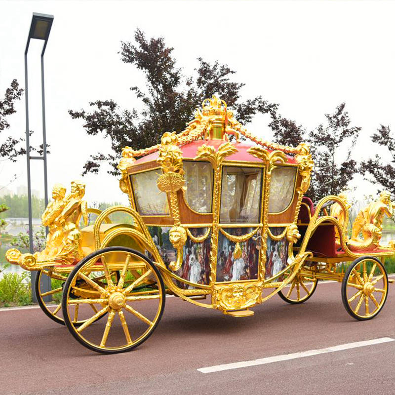 gold Royal Horse Carriage-YouFine Sculpture