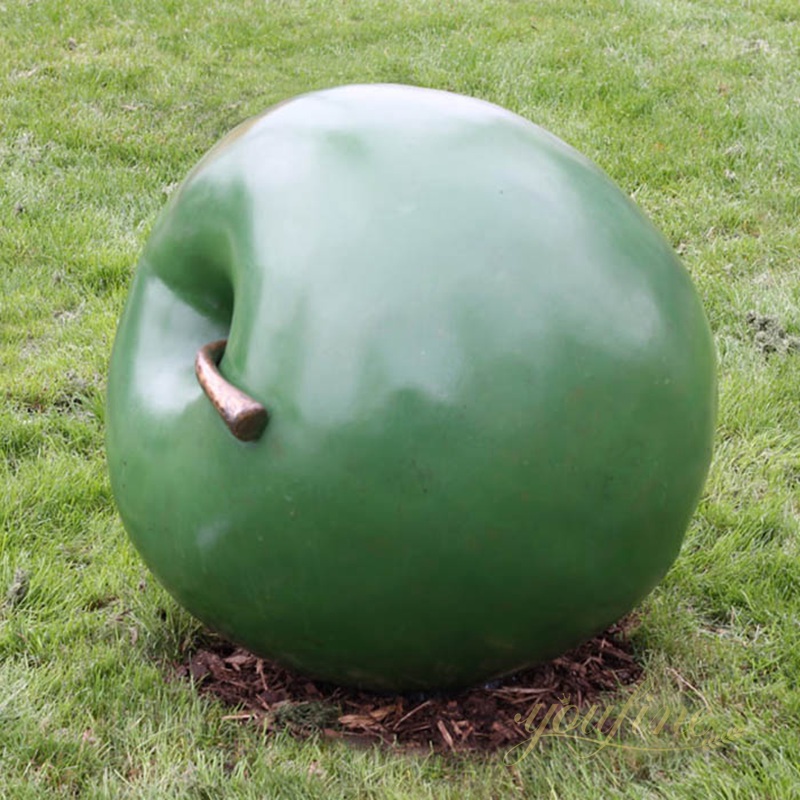 green Apple sculpture for outdoor (