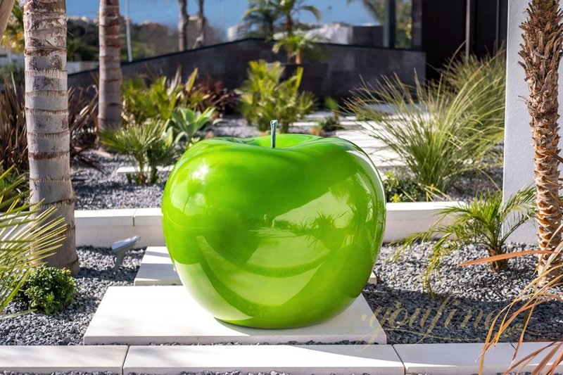 green Apple sculpture for outdoor (