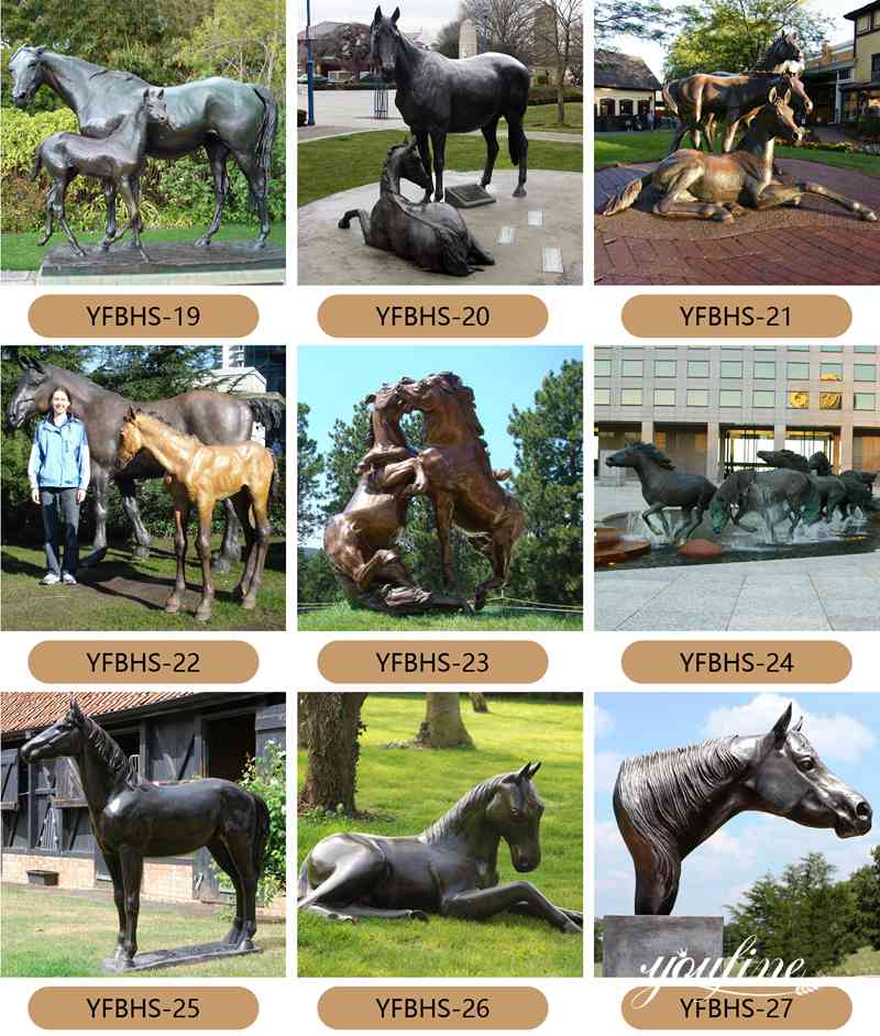 horse life sizebronze sculpture - YouFine Sculpture (1)