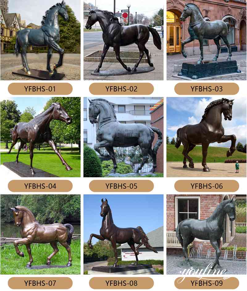 horse life sizebronze sculpture - YouFine Sculpture (2)