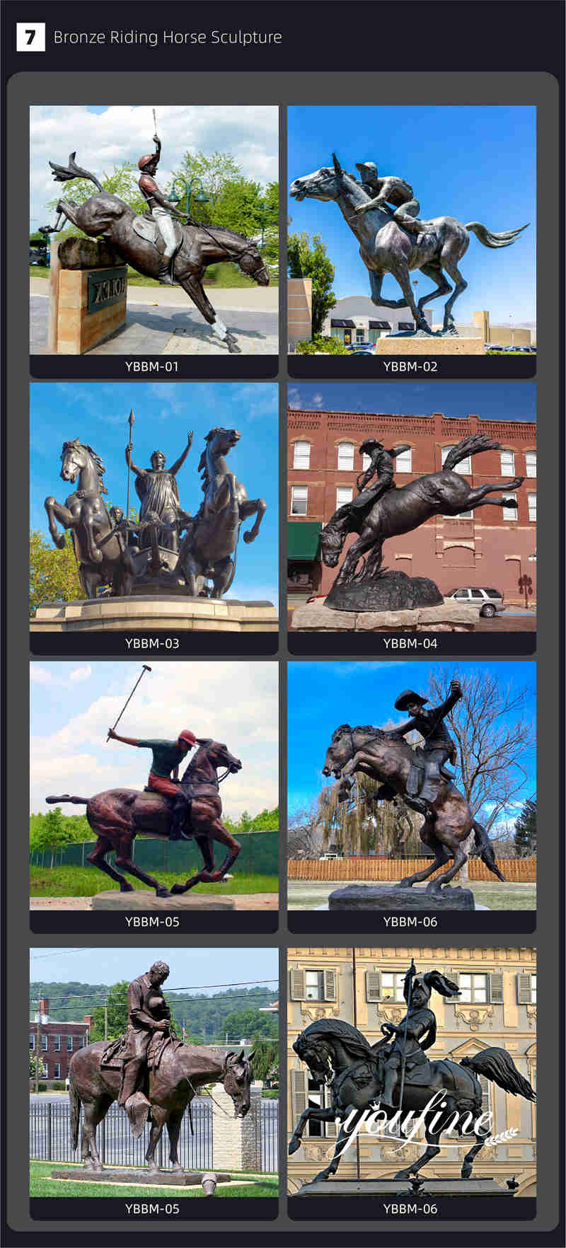 horse racing statues -YouFine Sculpture