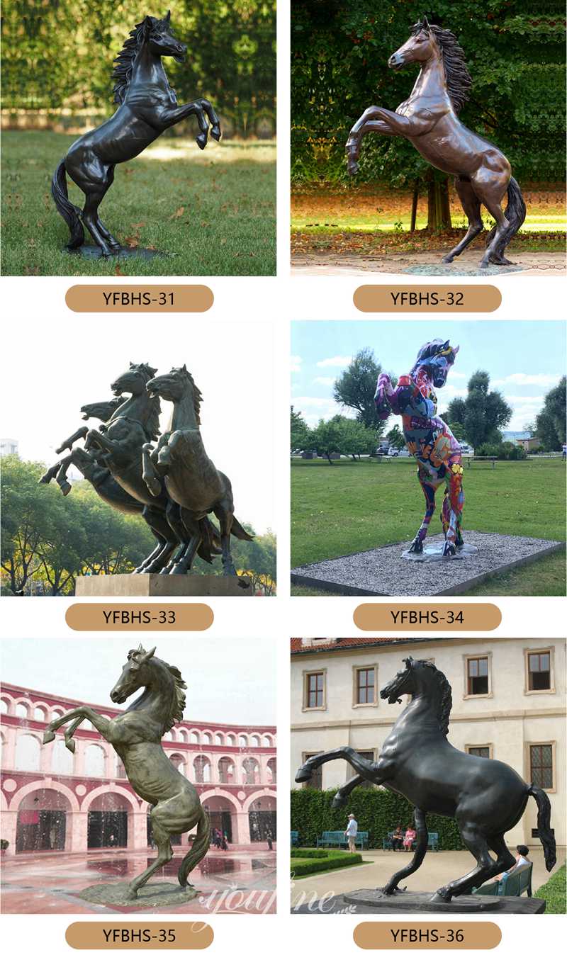 jumping horse sculpture - YouFine Sculpture